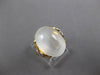 ESTATE LARGE 14.50CT DIAMOND & AAA MOONSTONE 14KT YELLOW GOLD 3D STAR FUN RING