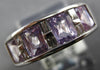 WIDE 2.76CT DIAMOND & AAA LIGHT PINK SAPPHIRE 18K WHITE GOLD 3D ANNIVERSARY RING
