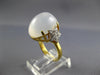 ESTATE LARGE 14.50CT DIAMOND & AAA MOONSTONE 14KT YELLOW GOLD 3D STAR FUN RING