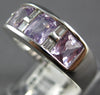 WIDE 2.76CT DIAMOND & AAA LIGHT PINK SAPPHIRE 18K WHITE GOLD 3D ANNIVERSARY RING