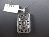 ESTATE LARGE 1.08CT DIAMOND 18K WHITE GOLD 3D FLOWER SQUARE FILIGREE FUN PENDANT