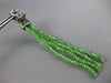 ESTATE LARGE .48CT DIAMOND & AAA EMERALD 14K WHITE GOLD CLIP ON HANGING EARRINGS