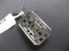 ESTATE LARGE 1.08CT DIAMOND 18K WHITE GOLD 3D FLOWER SQUARE FILIGREE FUN PENDANT