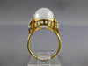 ESTATE LARGE 14.50CT DIAMOND & AAA MOONSTONE 14KT YELLOW GOLD 3D STAR FUN RING