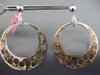 EXTRA LARGE .60CT DIAMOND 14KT WHITE & ROSE GOLD CIRCULAR HOOP HANGING EARRINGS
