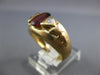 .73CT DIAMOND & AAA GARNET 14KT YELLOW GOLD 3D OVAL ETOILE TRIANGULAR FUN RING