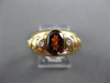 .73CT DIAMOND & AAA GARNET 14KT YELLOW GOLD 3D OVAL ETOILE TRIANGULAR FUN RING
