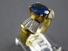 2.7CT DIAMOND & AAA SAPPHIRE 14K YELLOW GOLD OVAL & BAGUETTE BOW ENGAGEMENT RING