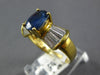 2.7CT DIAMOND & AAA SAPPHIRE 14K YELLOW GOLD OVAL & BAGUETTE BOW ENGAGEMENT RING
