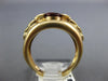 .73CT DIAMOND & AAA GARNET 14KT YELLOW GOLD 3D OVAL ETOILE TRIANGULAR FUN RING