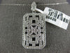 ESTATE LARGE 1.08CT DIAMOND 18K WHITE GOLD 3D FLOWER SQUARE FILIGREE FUN PENDANT
