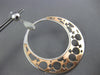 EXTRA LARGE .60CT DIAMOND 14KT WHITE & ROSE GOLD CIRCULAR HOOP HANGING EARRINGS
