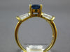 2.7CT DIAMOND & AAA SAPPHIRE 14K YELLOW GOLD OVAL & BAGUETTE BOW ENGAGEMENT RING