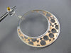 EXTRA LARGE .60CT DIAMOND 14KT WHITE & ROSE GOLD CIRCULAR HOOP HANGING EARRINGS