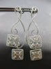 LARGE 4.11CT DIAMOND 18KT WHITE GOLD CLUSTER INVISIBLE INFINITY HANGING EARRINGS