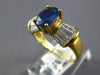2.7CT DIAMOND & AAA SAPPHIRE 14K YELLOW GOLD OVAL & BAGUETTE BOW ENGAGEMENT RING