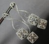 LARGE 4.11CT DIAMOND 18KT WHITE GOLD CLUSTER INVISIBLE INFINITY HANGING EARRINGS