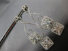 LARGE 4.11CT DIAMOND 18KT WHITE GOLD CLUSTER INVISIBLE INFINITY HANGING EARRINGS