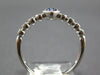 SMALL .17CT DIAMOND & AAA SAPPHIRE 14K WHITE GOLD ROUND SQUARE FILIGREE FUN RING