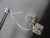 LARGE 4.11CT DIAMOND 18KT WHITE GOLD CLUSTER INVISIBLE INFINITY HANGING EARRINGS