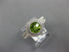 1.27CT DIAMOND & AAA PERIDOT 14KT WHITE GOLD ROUND HALO FILIGREE BEZEL FUN RING