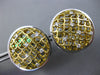 ESTATE LARGE .31CT DIAMOND 18KT 2 TONE GOLD CIRCULAR ETOILE CLIP ON FUN EARRINGS