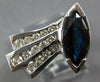 EXTRA LARGE 2.16CT DIAMOND & AAA SAPPHIRE 14KT WHITE GOLD 3D DIAGONAL FUN RING