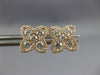 ESTATE .91CT DIAMOND 18K ROSE GOLD 3D CLASSIC 4 LEAF CLOVER FLOWER STUD EARRINGS