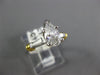 .93CT DIAMOND PLATINUM & 18K GOLD 3D PEAR SHAPE & BAGUETTE ENGAGEMENT RING #1894