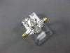 .93CT DIAMOND PLATINUM & 18K GOLD 3D PEAR SHAPE & BAGUETTE ENGAGEMENT RING #1894