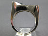 EXTRA LARGE 2.16CT DIAMOND & AAA SAPPHIRE 14KT WHITE GOLD 3D DIAGONAL FUN RING