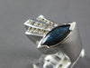 EXTRA LARGE 2.16CT DIAMOND & AAA SAPPHIRE 14KT WHITE GOLD 3D DIAGONAL FUN RING