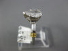 .93CT DIAMOND PLATINUM & 18K GOLD 3D PEAR SHAPE & BAGUETTE ENGAGEMENT RING #1894