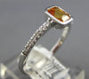 .70CT DIAMOND & AAA CITRINE 18KT WHITE GOLD 3D EMERALD CUT BEZEL FRIENDSHIP RING