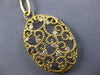 LARGE .52CT DIAMOND 14KT YELLOW GOLD OPEN FILIGREE MULTI HEART OVAL LOVE PENDANT