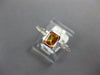 .70CT DIAMOND & AAA CITRINE 18KT WHITE GOLD 3D EMERALD CUT BEZEL FRIENDSHIP RING