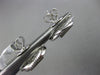 LARGE .59CT DIAMOND 14KT WHITE GOLD 3D PRINCESS INVISIBLE FLOWER STUD EARRINGS