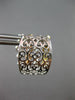 LARGE 1.98CT DIAMOND 18KT TRI COLOR GOLD MULTI ROW HUGGIE HOOP HANGING EARRINGS