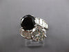 EXTRA LARGE 4.1CT WHITE & BLACK DIAMOND PLATINUM ROUND & BAGUETTE LOVE KNOT RING