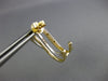 LARGE .89CT DIAMOND 14KT 2 TONE GOLD 3D MULTI ROW WAVE UMBRELLA HANGING EARRINGS