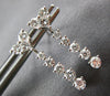 ESTATE .64CT DIAMOND 18KT WHITE GOLD 3D CLASSIC HEART JOURNEY HANGING EARRINGS