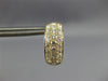 ESTATE WIDE 1.37CT DIAMOND 18K YELLOW GOLD 3D 3 ROW PAVE HUGGIE HANGING EARRINGS