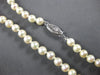 LONG CLASSIC AAA SOUTH SEA PEARL 14KT WHITE GOLD 5.5MM FILIGREE NECKLACE #27765