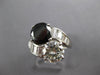 EXTRA LARGE 4.1CT WHITE & BLACK DIAMOND PLATINUM ROUND & BAGUETTE LOVE KNOT RING