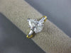 .93CT DIAMOND PLATINUM & 18K GOLD 3D PEAR SHAPE & BAGUETTE ENGAGEMENT RING #1894