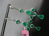 LARGE 7.95CT DIAMOND & AAA EMERALD 18KT WHITE GOLD 3D LEVERBACK HANGING EARRINGS
