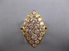 ESTATE EXTRA LARGE 2.13CT DIAMOND 18KT YELLOW GOLD MARQUISE SHAPE FILIGREE RING