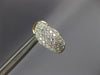 WIDE .76CT DIAMOND 18KT YELLOW GOLD 3D MULTI ROW LEAF CLIP ON HANGING EARRINGS