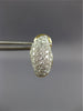 WIDE .76CT DIAMOND 18KT YELLOW GOLD 3D MULTI ROW LEAF CLIP ON HANGING EARRINGS
