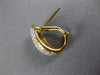 WIDE .76CT DIAMOND 18KT YELLOW GOLD 3D MULTI ROW LEAF CLIP ON HANGING EARRINGS
